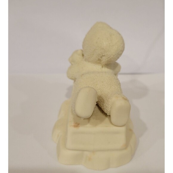 Porcelain Baby on Sled with Teddy Bear Figure Snowbabies ? - Picture 4 of 6